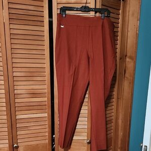 Counterparts Rust High-Waisted Trousers with Sleek Design